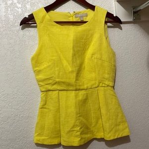 Banana Republic Yellow Moon peplum top